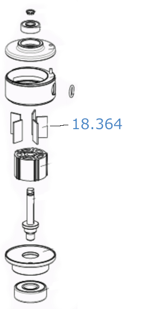 Ensemble de 10 Ailettes pour Skorpio III 1,45 X 11 X 19,92Mm