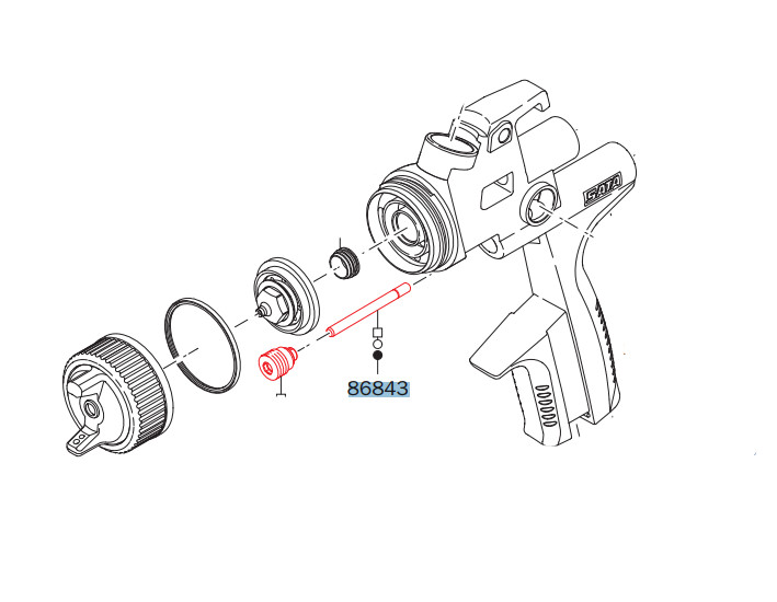 Tige de piston à air 86843