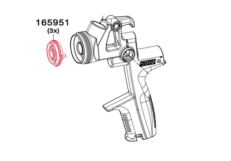 Anneau de distribution d'air 165951 pour Jet 4000 B