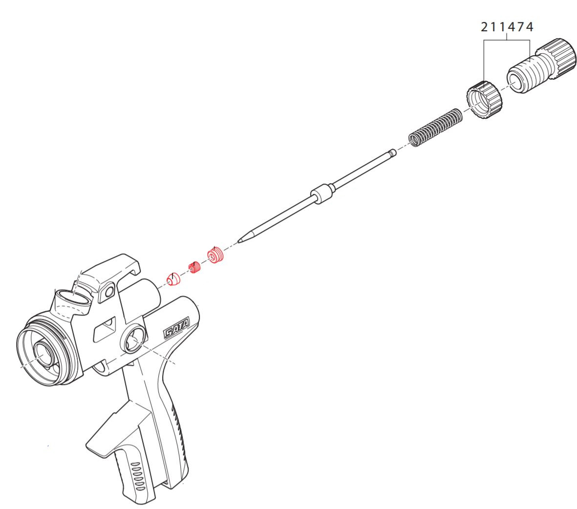Material Flow Control Counter Nut 211474