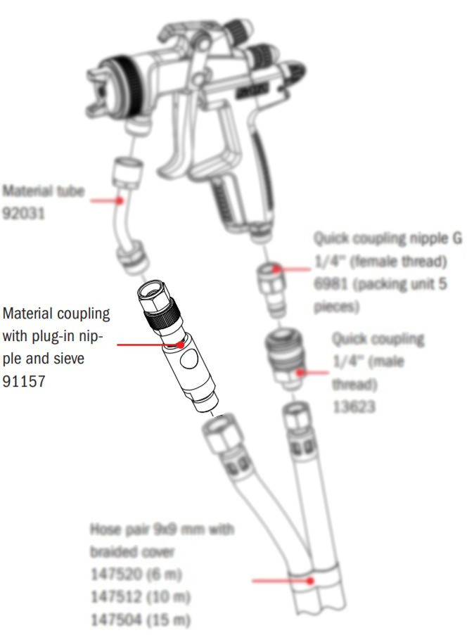 Raccord Matériel Avec Nipple Enfichable + Filtre 91157